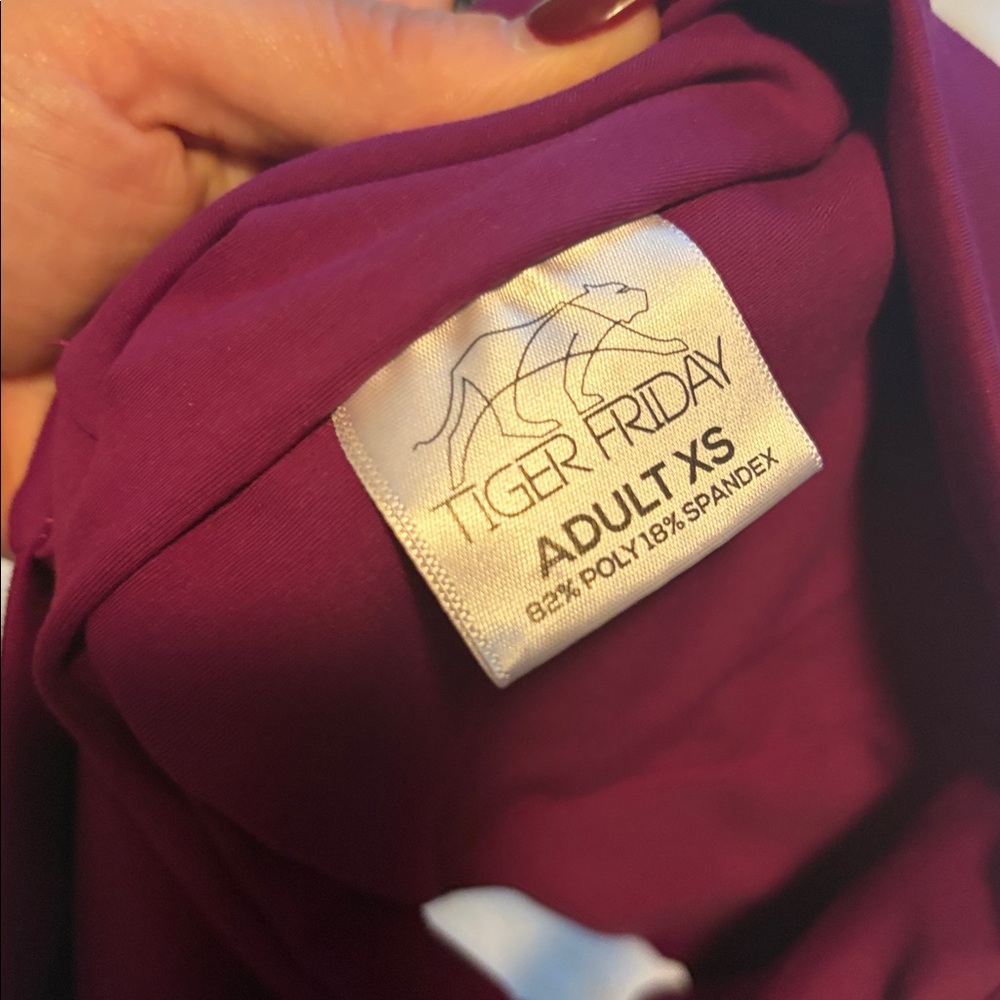 Tiger Friday Square Crop Tank Top in Deep Plum AXS - Picture 3 of 3